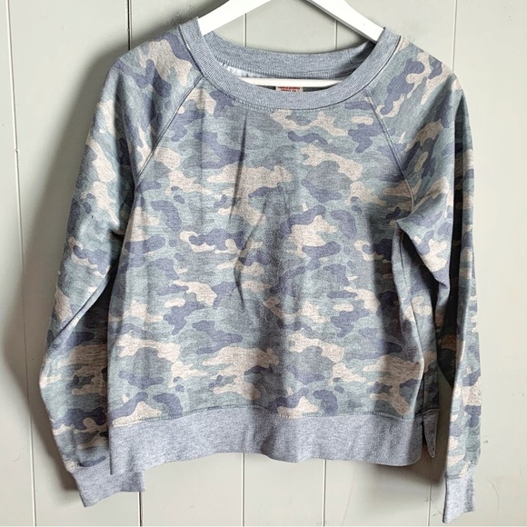 MOSSIMO SUPPLY Co Gray Camo Print Sweatshirt M - Picture 2 of 6